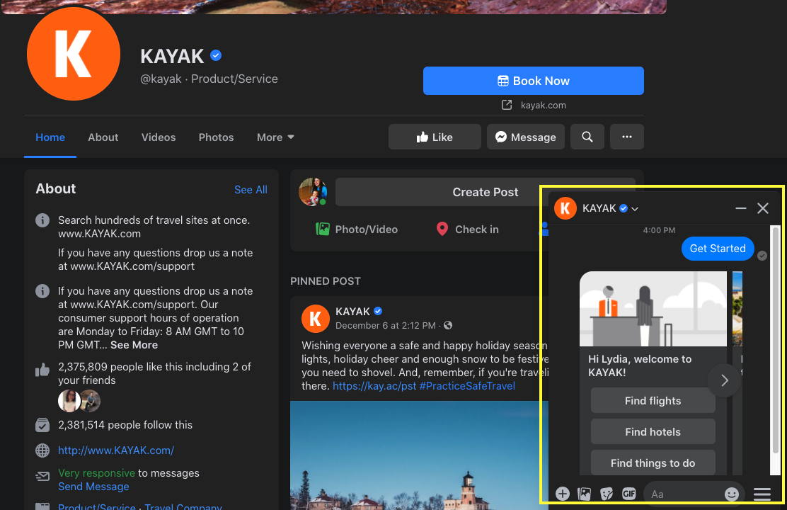 如何创建Chatbot Kayak示例
